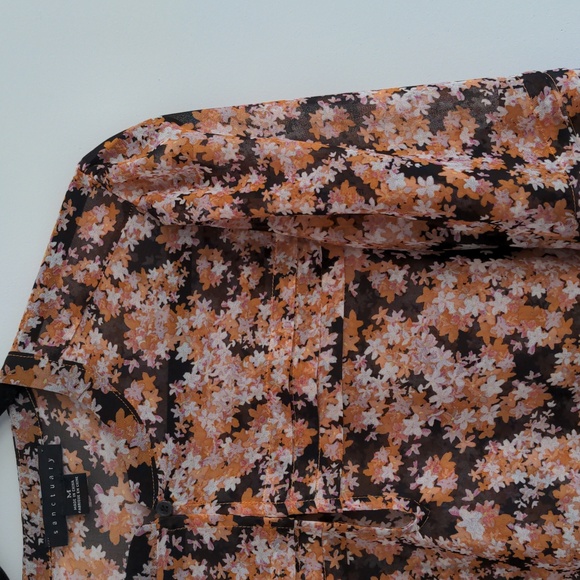 REVOLVE Sanctuary Pintuck Blouse with Floral Design, Harvest, Womens Size Medium - Picture 8 of 13